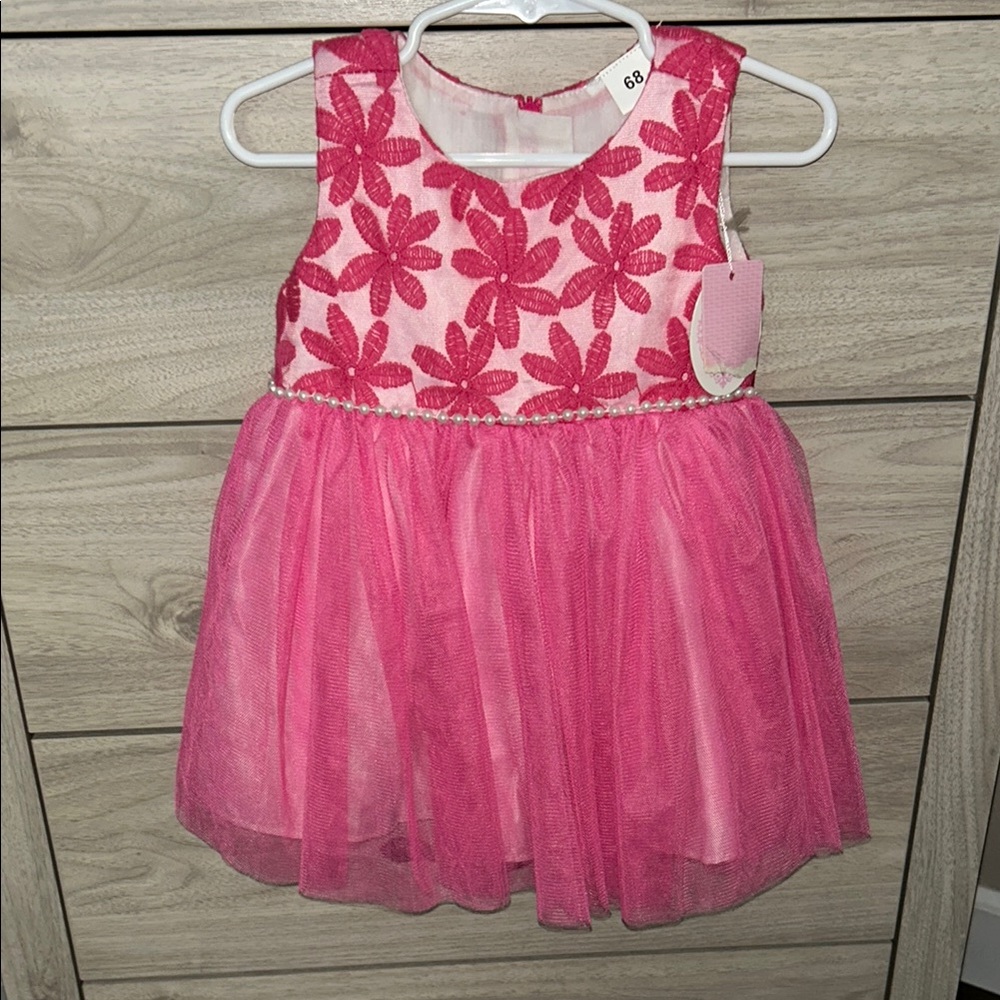 🦋Pink Sleeveless Crew Neck Sundress for Weddings 5/25$